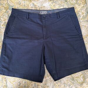 Chaps Men's Dark Blue Flat Front Shorts